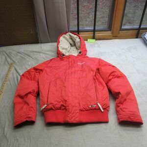 Spyder Down Jacket‎ Womens 8 Medium Red THICK Insulated Waterproof Hood Zip Ski